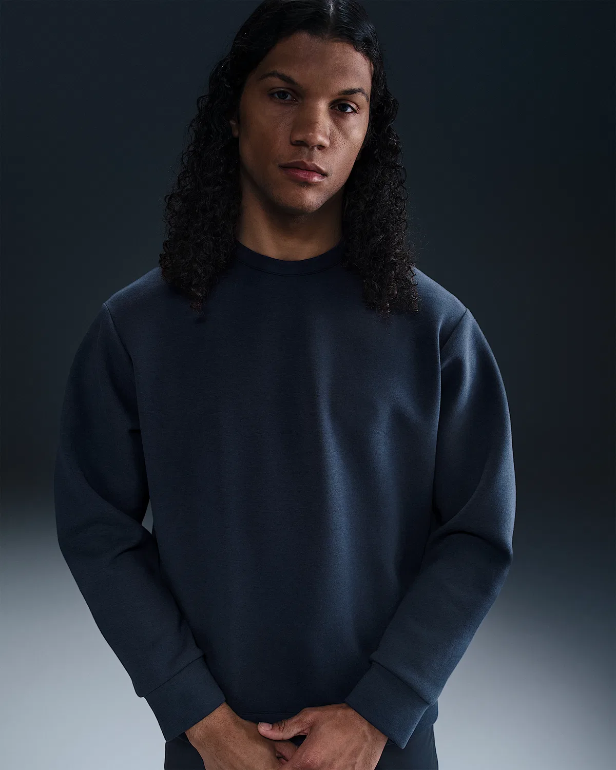 Мужская футболка Nike 24.7 ImpossiblySoft Dri-FIT Crew, Obsidian/Dark Obsidian
