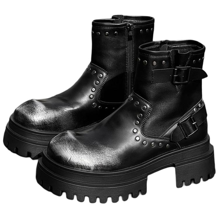 

Dounkol Крутые короткие ботинки мартин мужские серебристые, цвет Silver