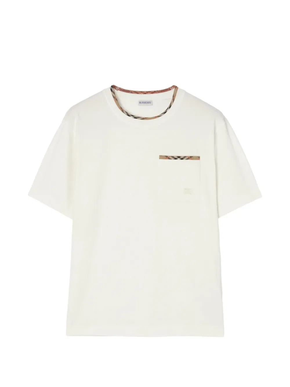 Футболка Burberry Хлопковая в клетку, белый