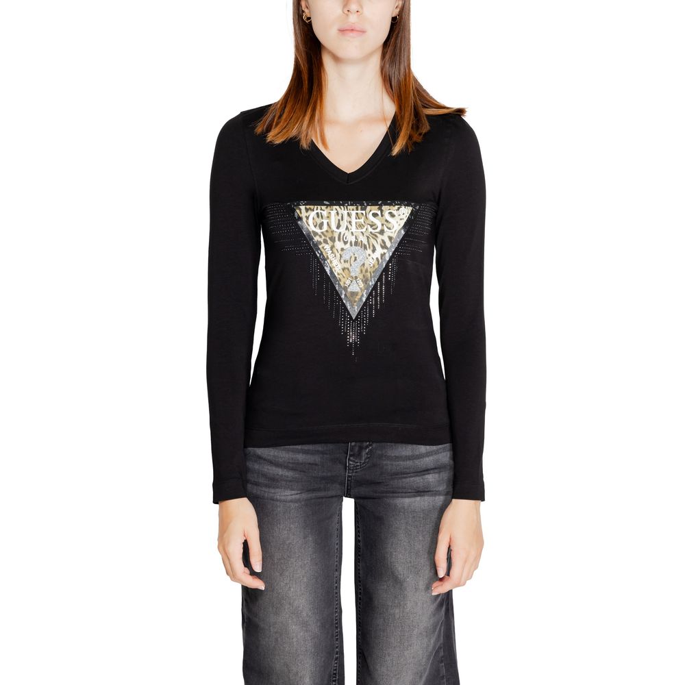 

Черные хлопковые топ и футболка GUESS