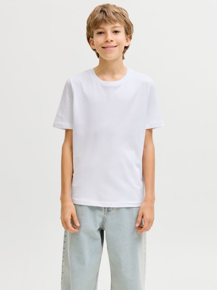 Набор из 3 футболок JJEORGANIC BASIC TEE JNR белого цвета — фото 4