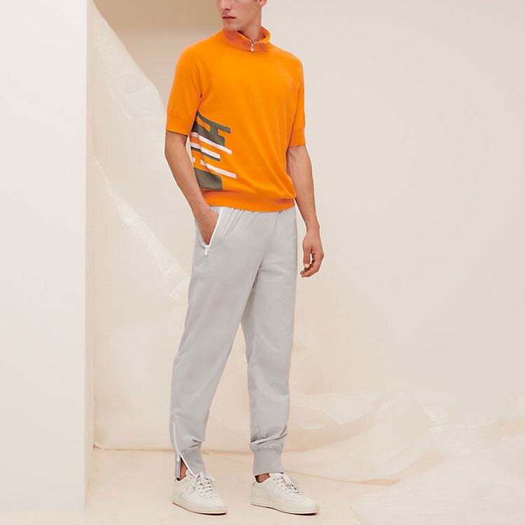 Рубашка поло мужская оранжевая Hermes, оранжевый — фото 3