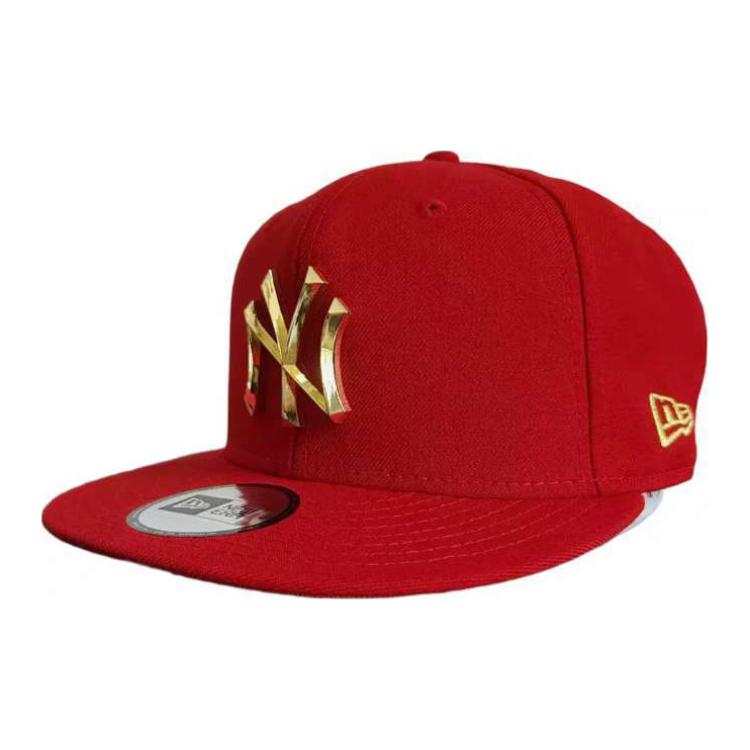 

New Era Хлопковая металлическая бейсболка унисекс красная, Red
