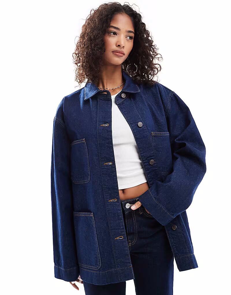 

Джинсовая куртка ASOS DESIGN в стираном виде