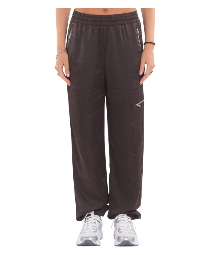 

Свободные атласные спортивные колготки Lacoste, черный