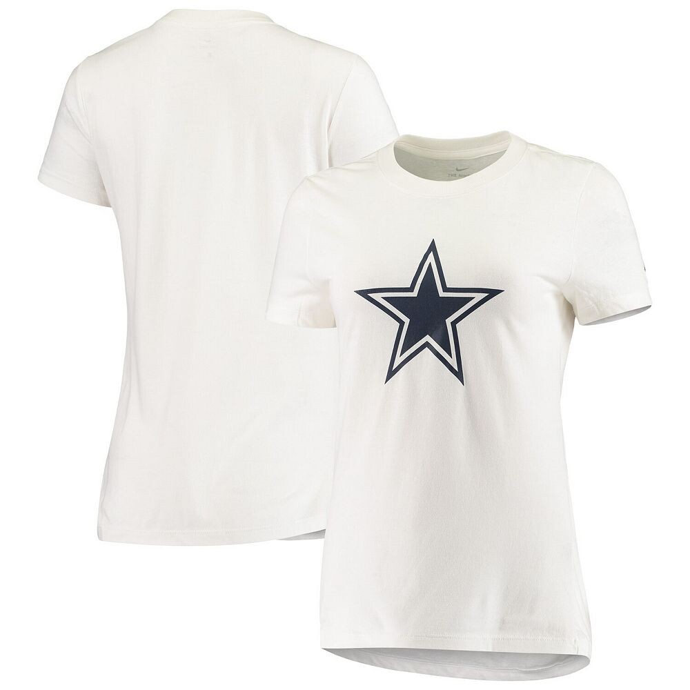 

Женская белая футболка с логотипом Nike Dallas Cowboys Essential, цвет Cow White