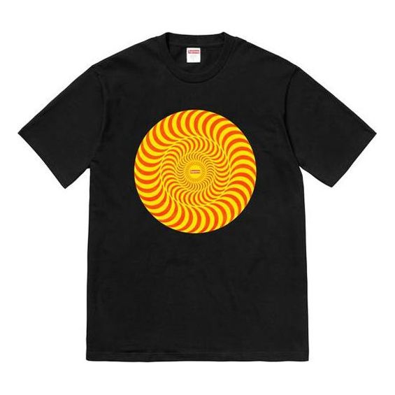 

Футболка ss18 spitfire classic swirl black tee Supreme, черный