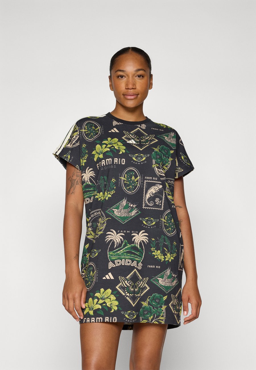 

Платье Adidas Sportswear FARM DRESS, Black/Amazon Green/Preloved Lime/Multi-Coloured