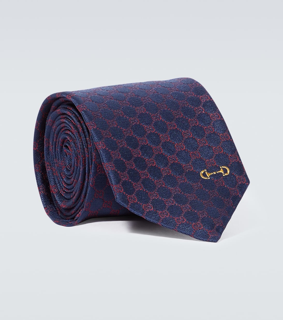 

Шелковый жаккардовый галстук gg Gucci, мультиколор