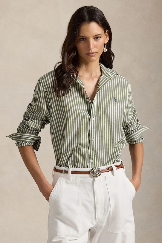 

Рубашка с добавлением льна Polo Ralph Lauren, зеленый