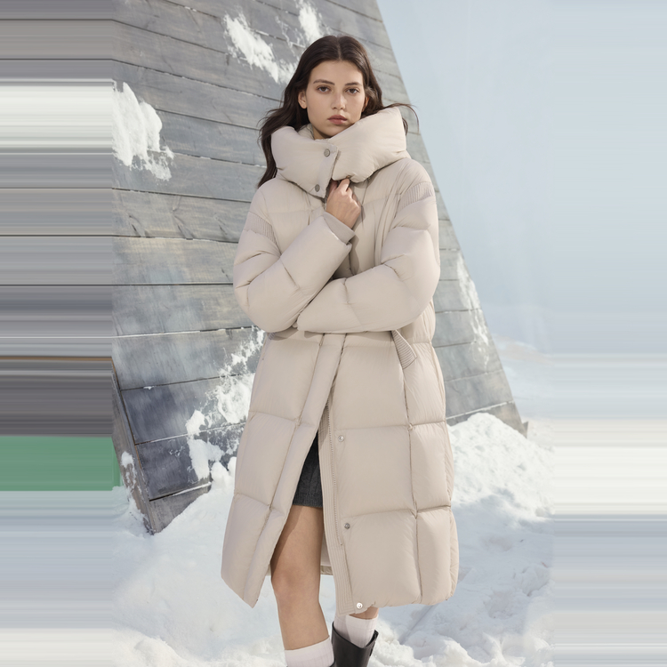 

ELLE Пуховик Women's Light Gray Moderate Puffer