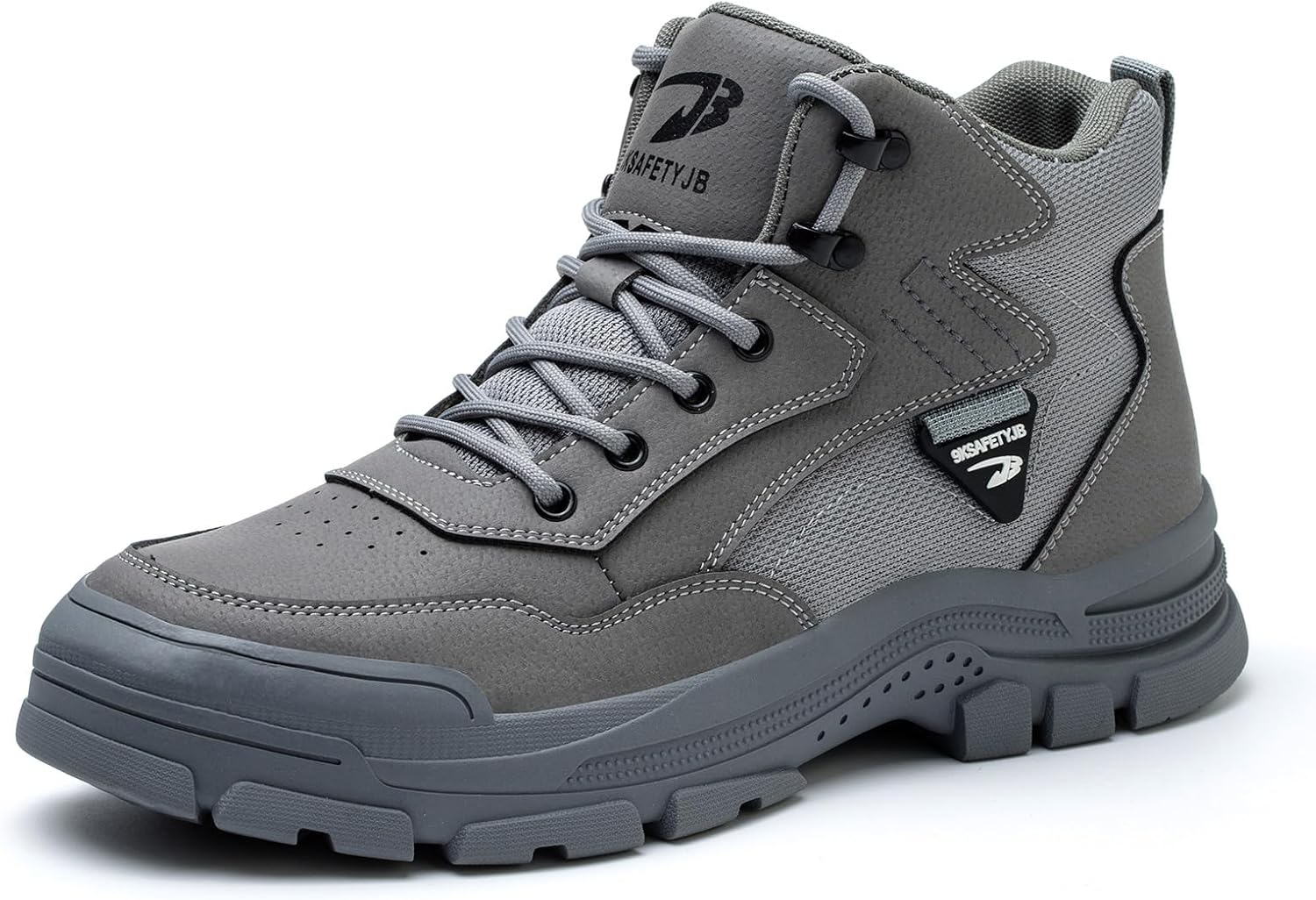 

Стальные ботинки NBOFIEHY с защитным носком для мужчин и женщин, неразрушимые, водонепроницаемые, противоскользящие ботинки, удобная обувь для промышленности и строительства, серый