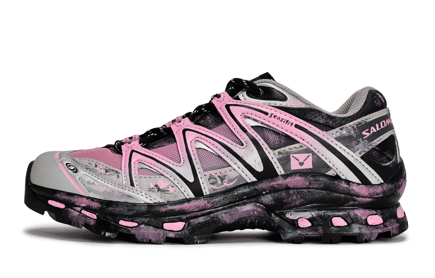 

SALOMON Кроссовки для трейлраннинга XT Quest Low top Unisex черные серые серебристые розовые