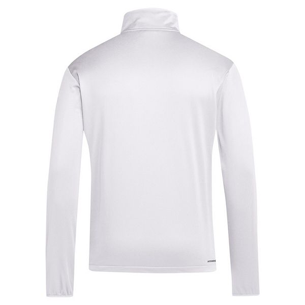 Мужская белая куртка washington huskies 2024 coaches sideline quarter-zip Adidas — фото 4