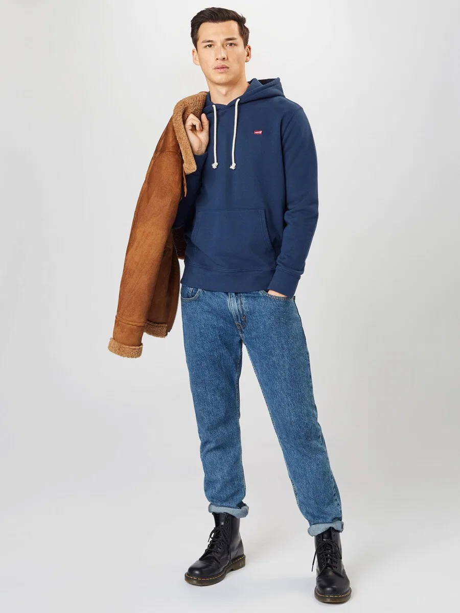 Толстовка LEVI'S Regular fit 'Original Housemark Hoodie' темно-синего цвета — фото 4