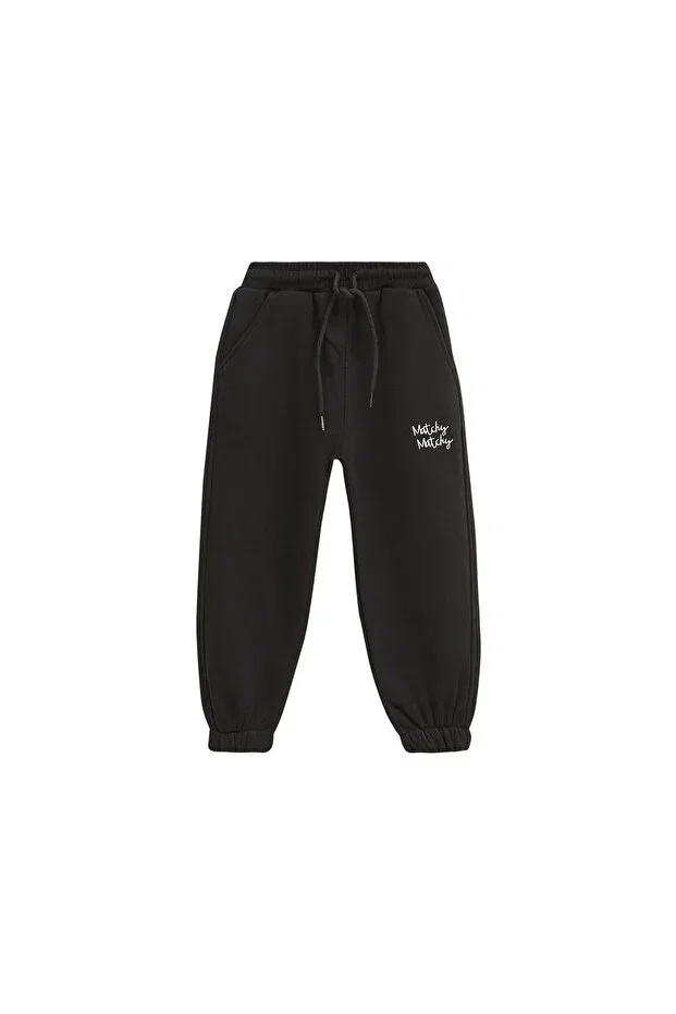 Детские спортивные штаны для девочек хлопковые Matchy Matchy, Black — фото 2