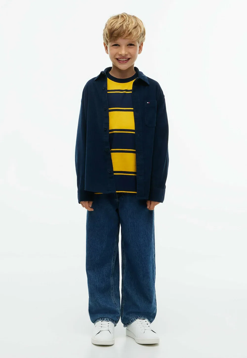 Рубашка из вельвета с накладными карманами стандартного кроя Tommy Hilfiger, Dark Blue
