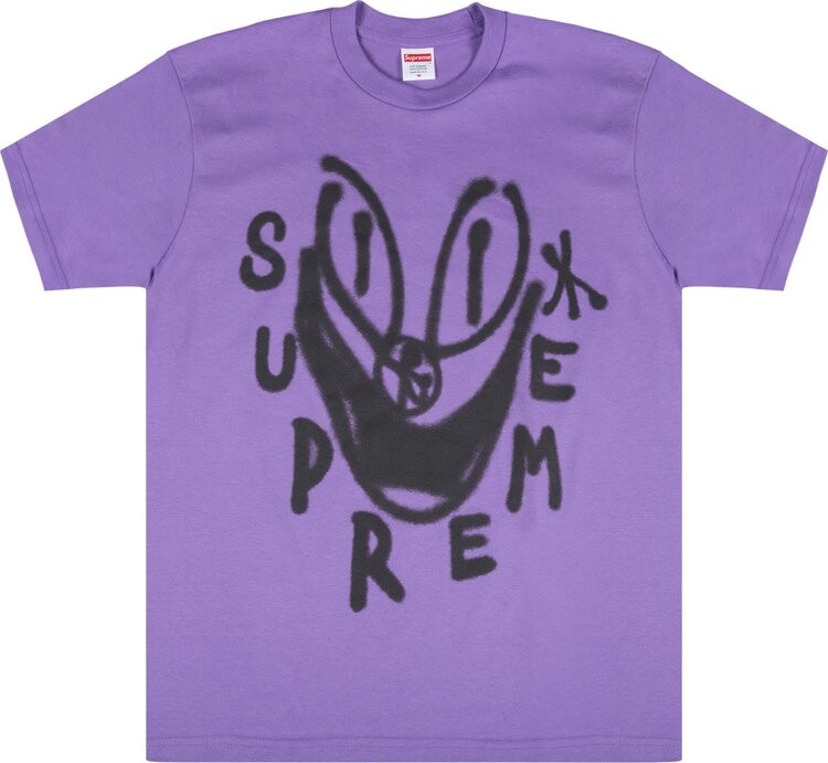 Футболка Supreme Smile T-Shirt 'Purple', фиолетовый — фото 2