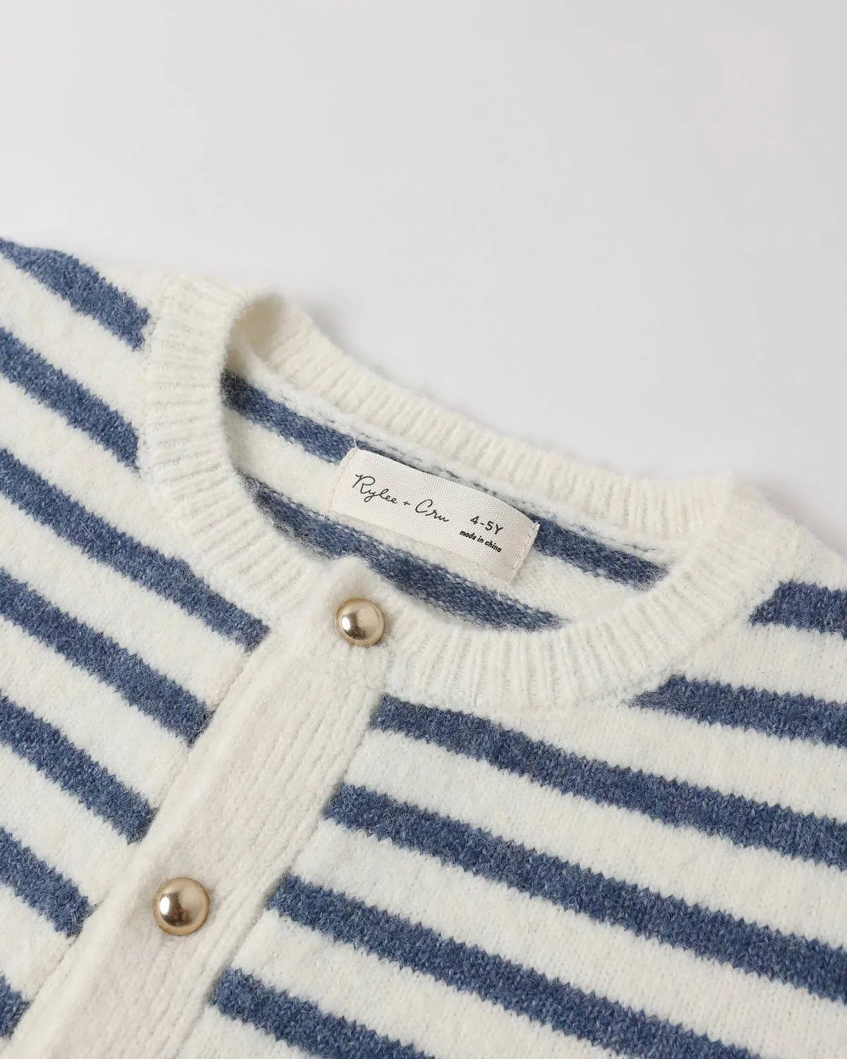 Детский кардиган с длинным рукавом в полоску Maritime Stripe Rylee + Cru, Maritime Stripe — фото 2