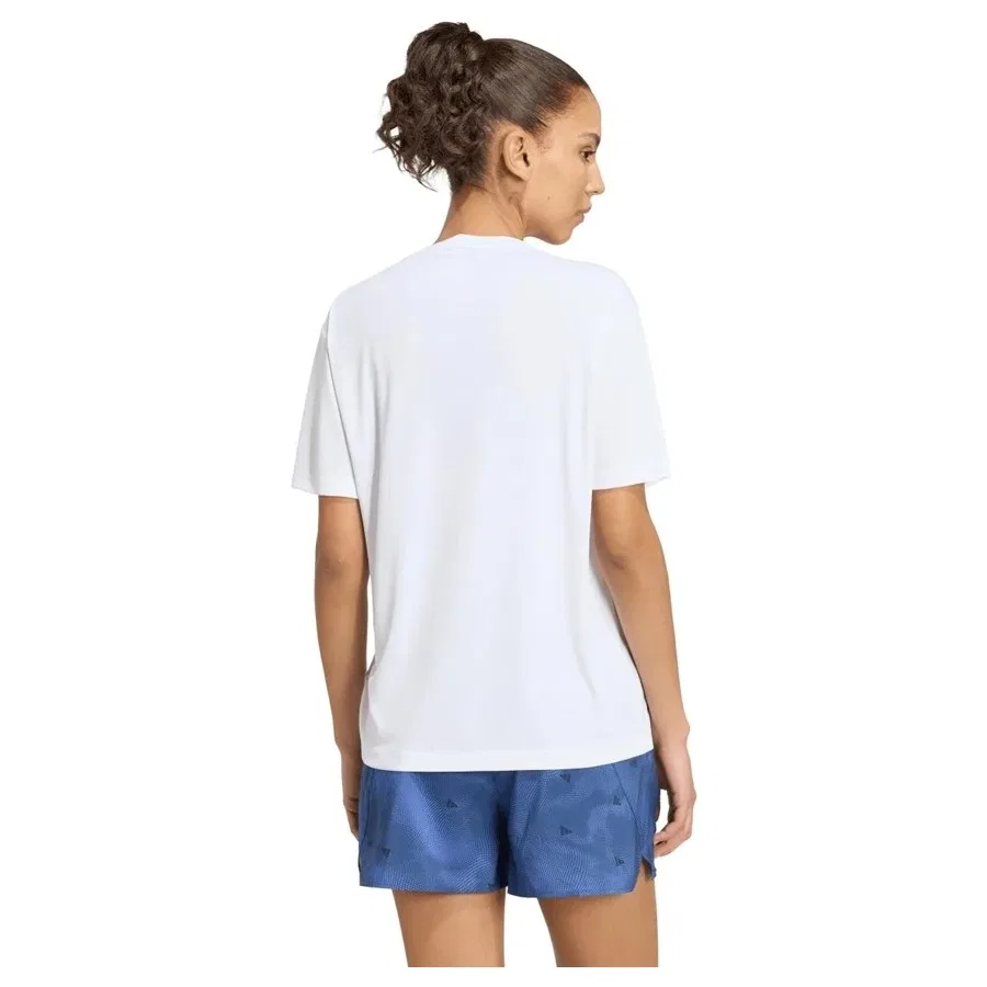 Футболка спортивная с коротким рукавом adidas Run Ess Bl T W, Белый — фото 2