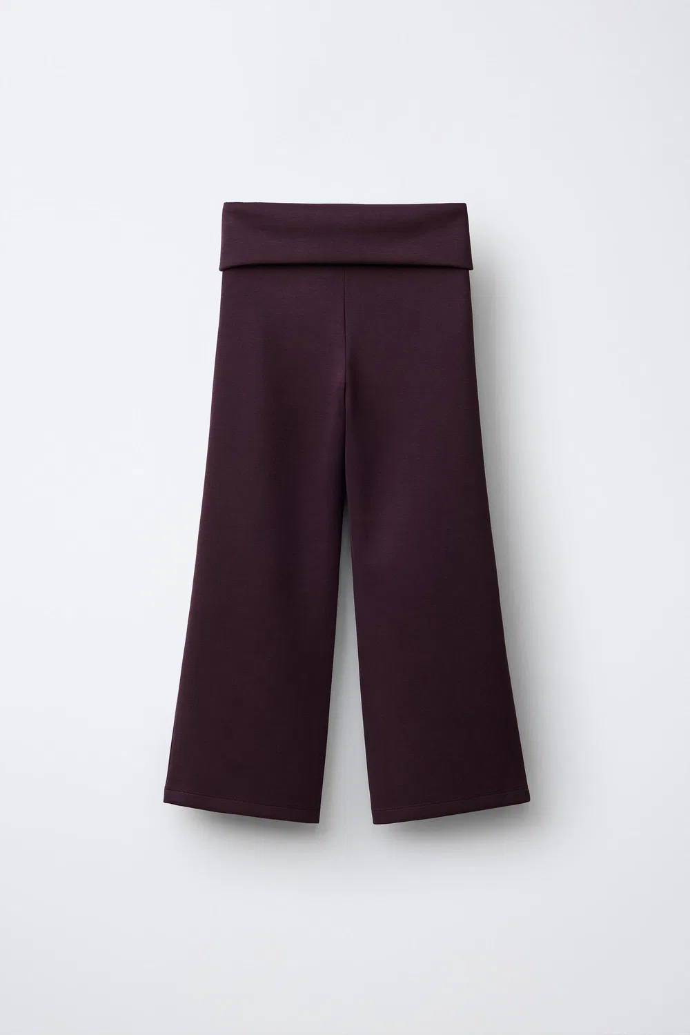 Спортивные брюки с широкими штанинами ZARA, Aubergine — фото 2
