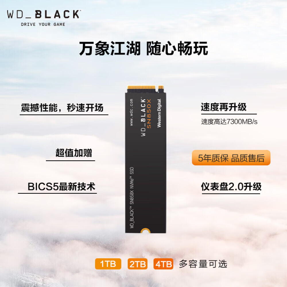 

SSD-накопитель Western Digital Black SN850X High Speed 4T (WDS400T2X0E-00BCA0)