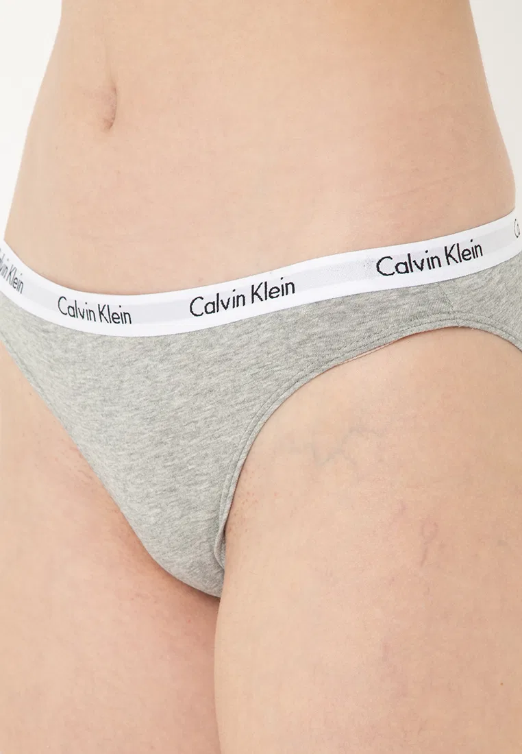 Трусы бикини, набор 3 шт, Calvin Klein, белый/черный/серый — фото 3