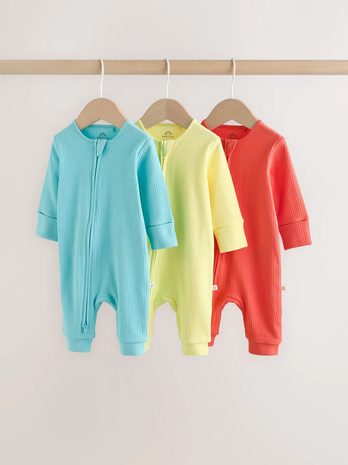 Боди-слипы с двумя молниями, 3 шт, Multi Brights Next