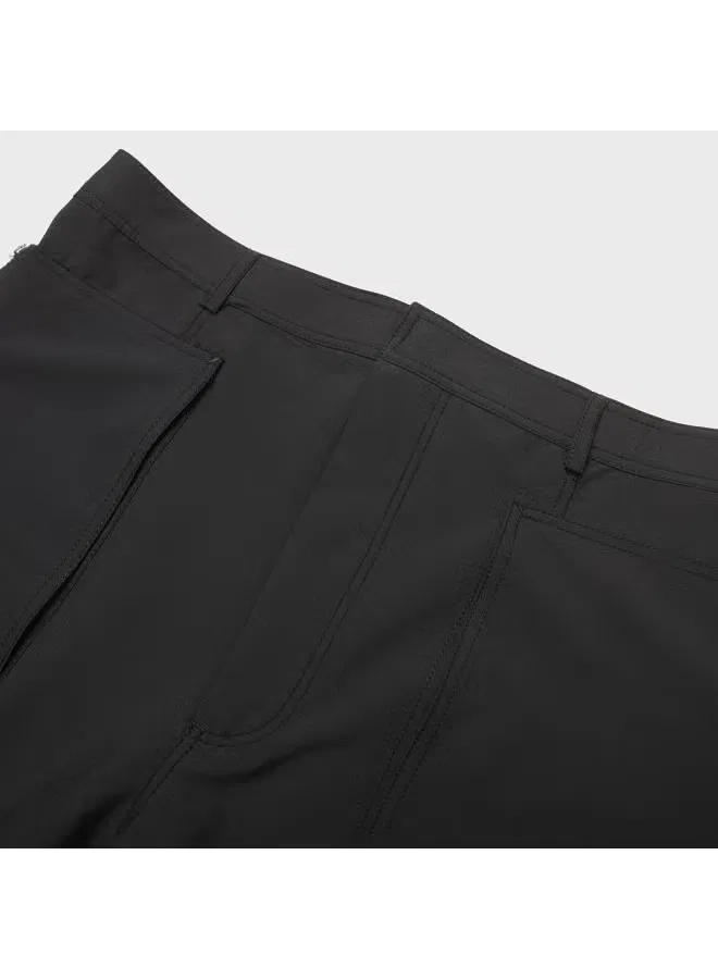 Брюки зауженные с множеством карманов Zara, черный — фото 4