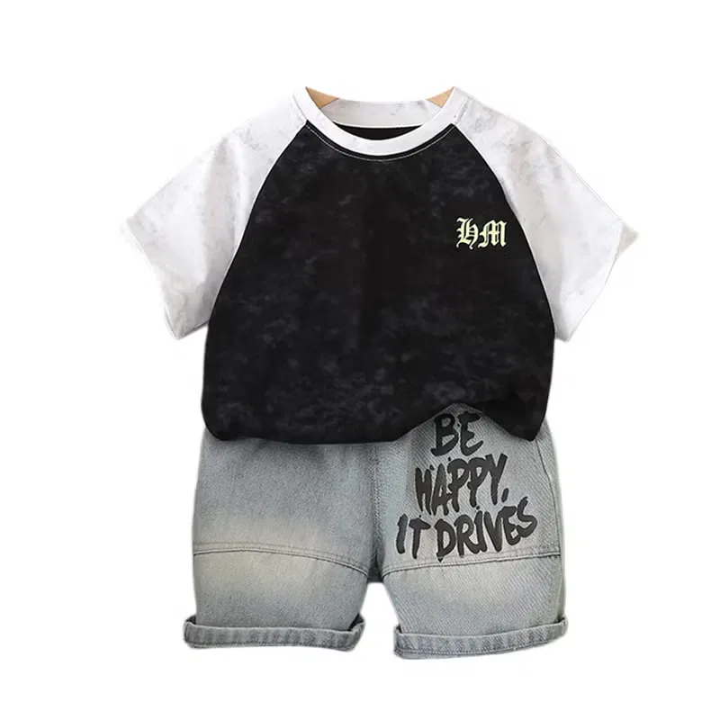 Комплект детский с принтом 2 предмета 2-5 лет Chicpoint, черный — фото 3