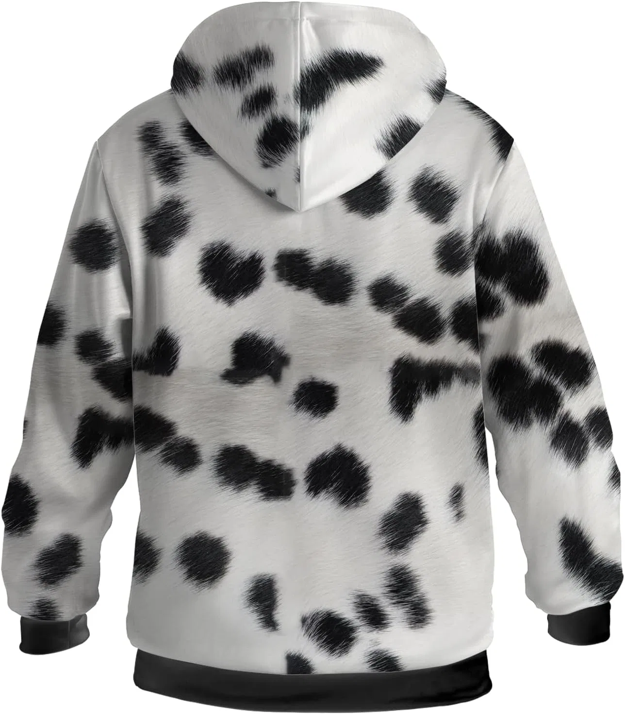 Мужское зимнее пальто с принтом Zip-up Hoodie, чёрный — фото 4