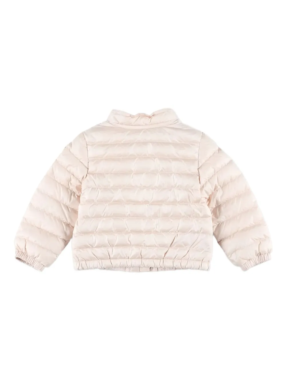 Пуховик с воротником-стойкой Moncler Enfant, розовый — фото 2