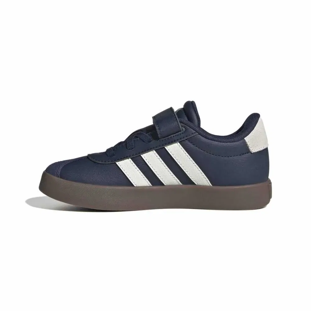 Детские кроссовки для девочек с липучкой VL Court 3.0 Adidas, Blue — фото 4