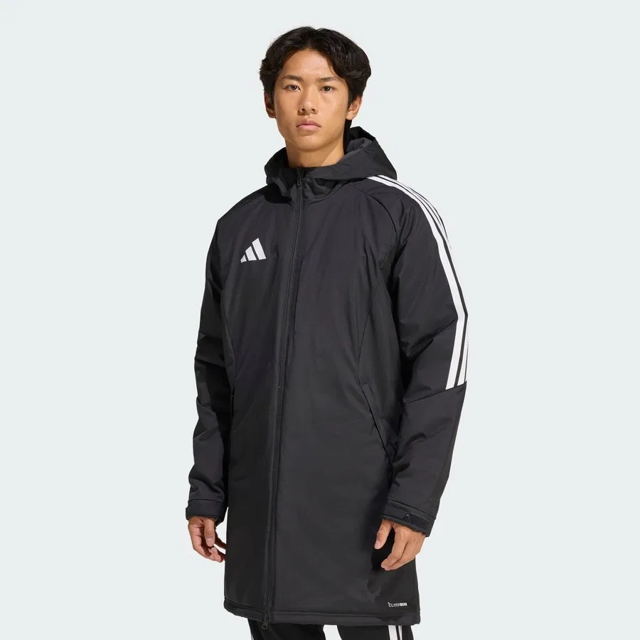 Мужская парка с длинным рукавом Tiro 26 Stadium Parka adidas, Черно-белый