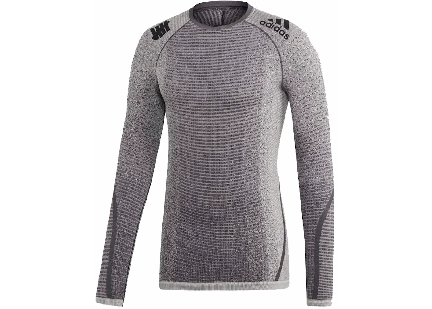 Мужская футболка с принтом Adidas x Undefeated Alphaskin Tech Heat Tee, Gray/Solid Gray/Utility Black