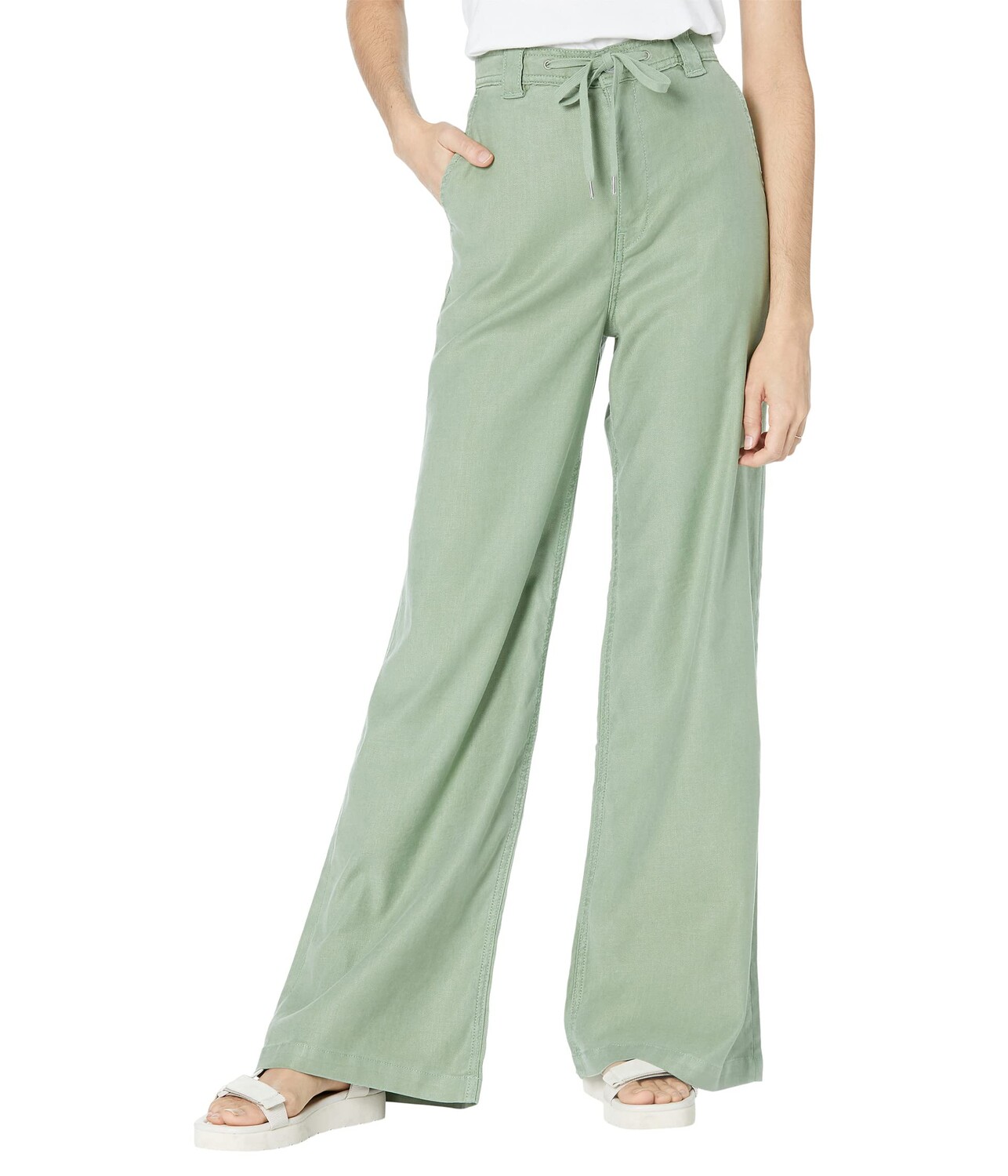 

Джинсы Hudson Jeans, Drawstring Wide Leg Trousers in Mistletoe