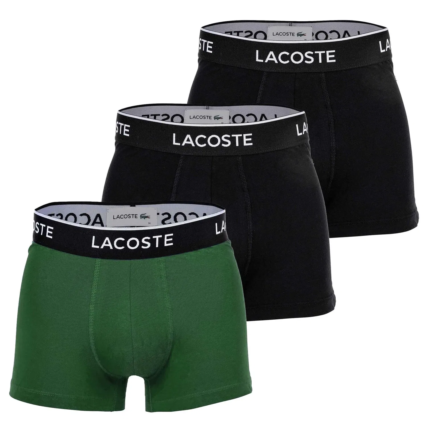 Боксеры комплект из 3 штук Lacoste, черный