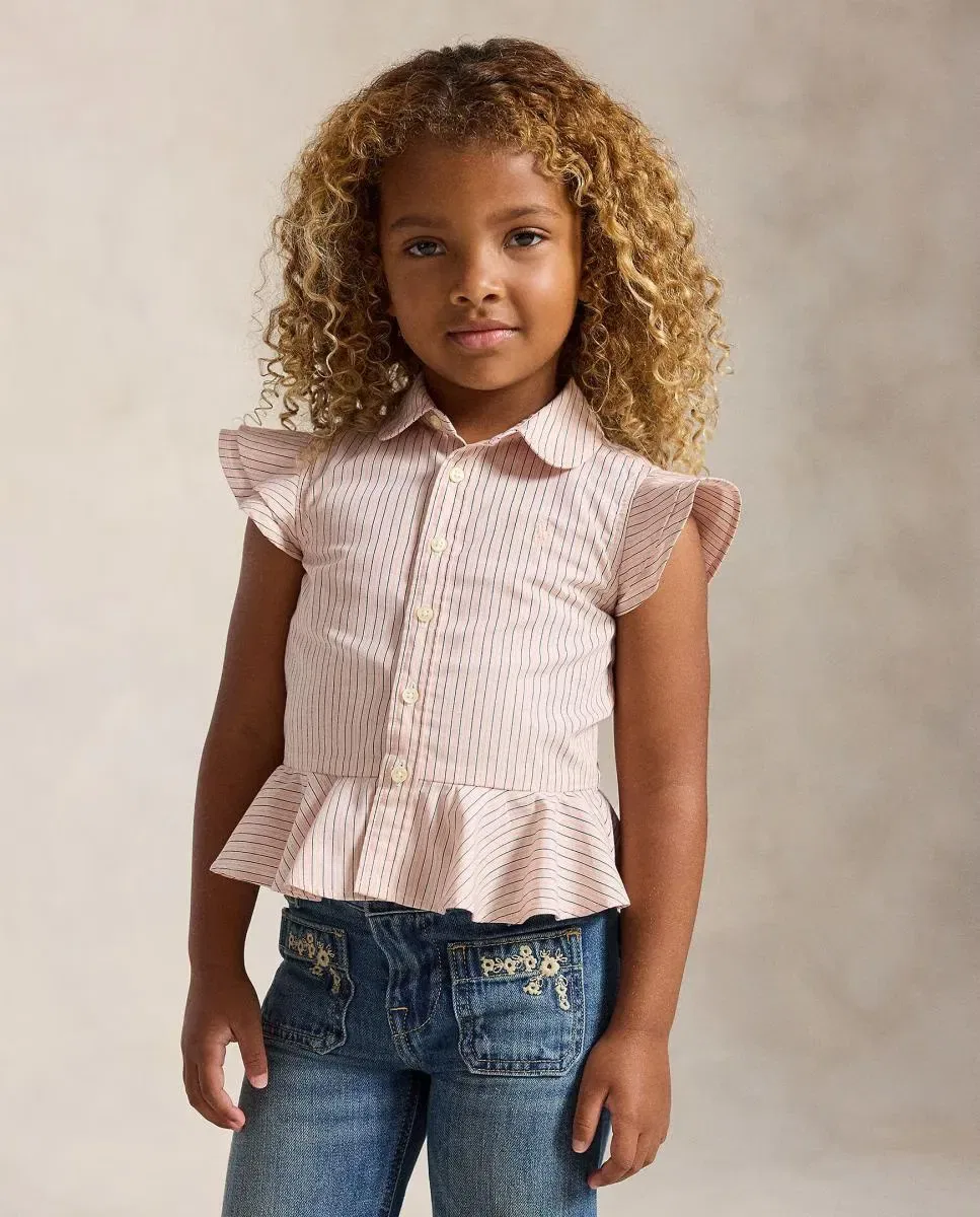 Детская блуза для девочек с длинным рукавом Polo Ralph Lauren, Rosa