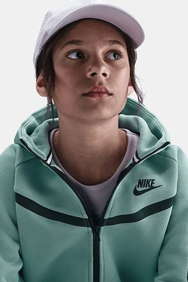 Детские спортивный свитшот на молнии с капюшоном Nike, Green — фото 3