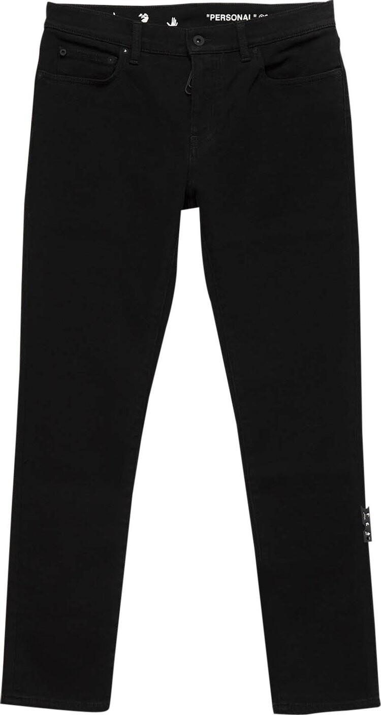 

Джинсы Off-White Diag Pocket Skinny Jeans 'Black', черный