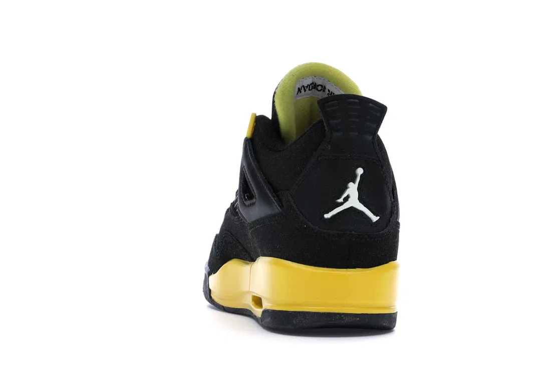 Детские кроссовки Lifestyle с принтом Jordan 4 Retro Thunder (2012) Jordan, Black/White-Tour Yellow — фото 4