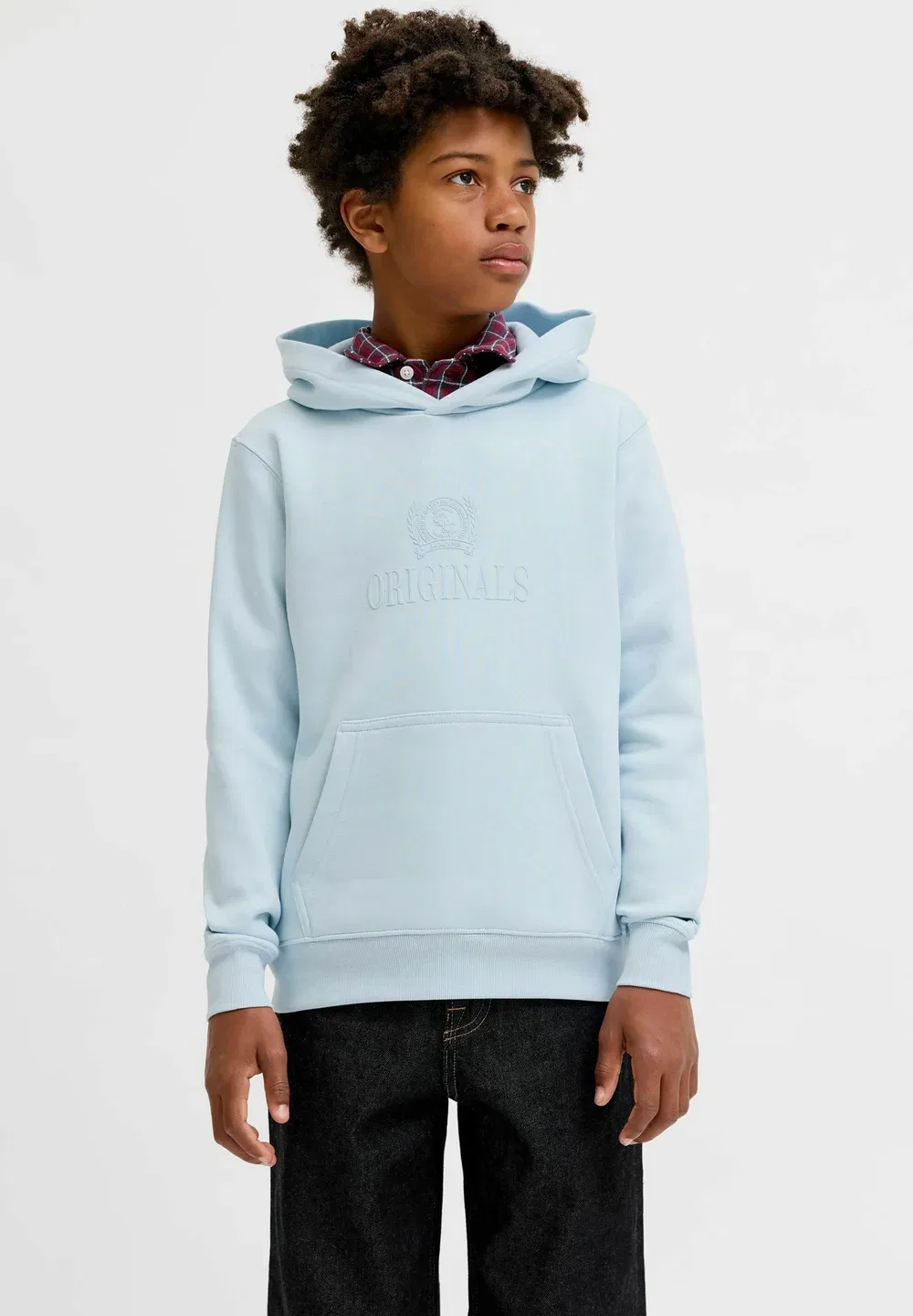 Худи с надписью, худи для подростков - худи Jack & Jones Junior, Ice Water — фото 2