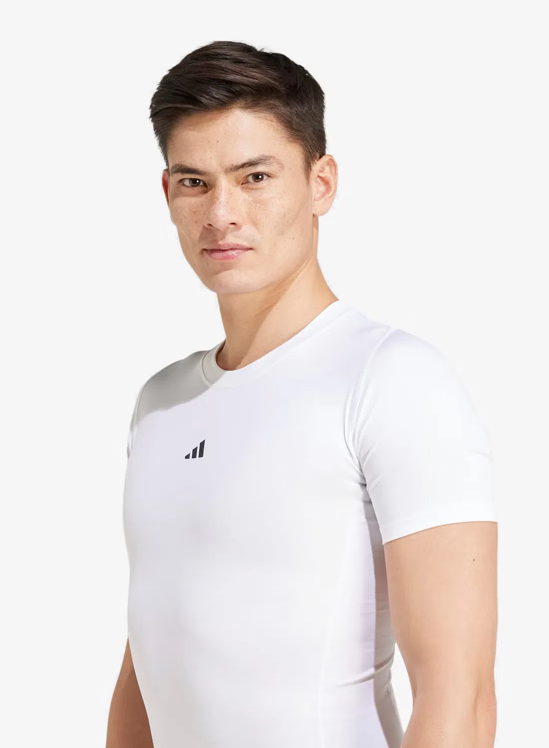 Футболка компрессионная для тренировок Techfit Adidas, белый — фото 3