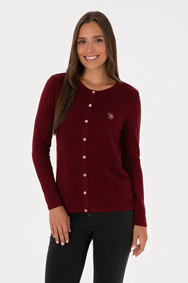 Женский кардиган базовый U.S. Polo Assn., Burgundy
