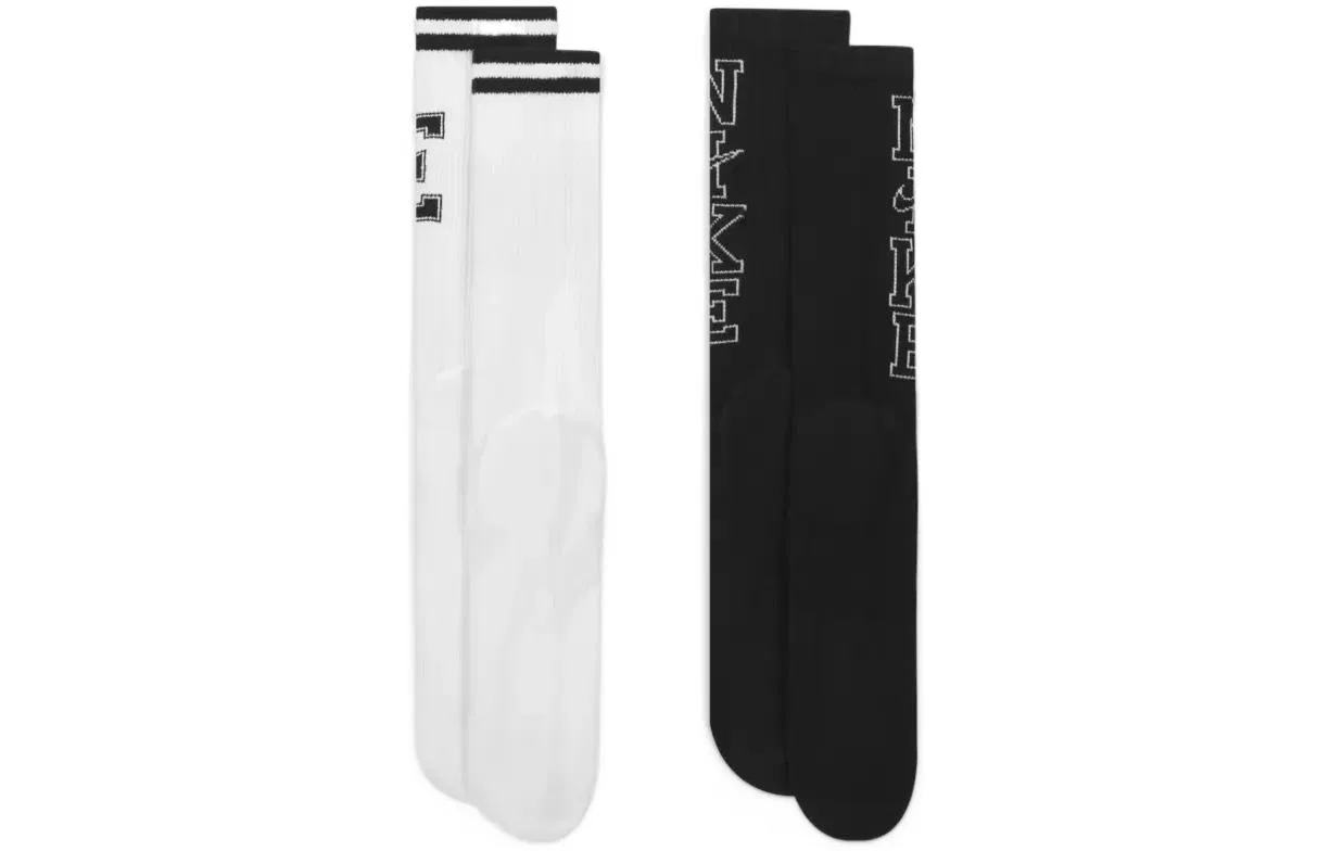 Носки Nike Unisex, 2 пары, Black/White — фото 2