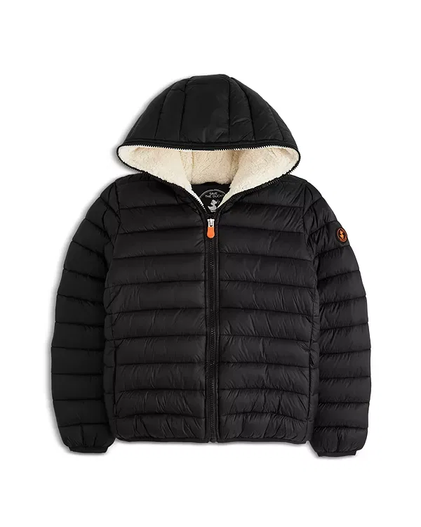 Детское пальто для девочек стеганое Leci Quilted Jacket Save The Duck, черный