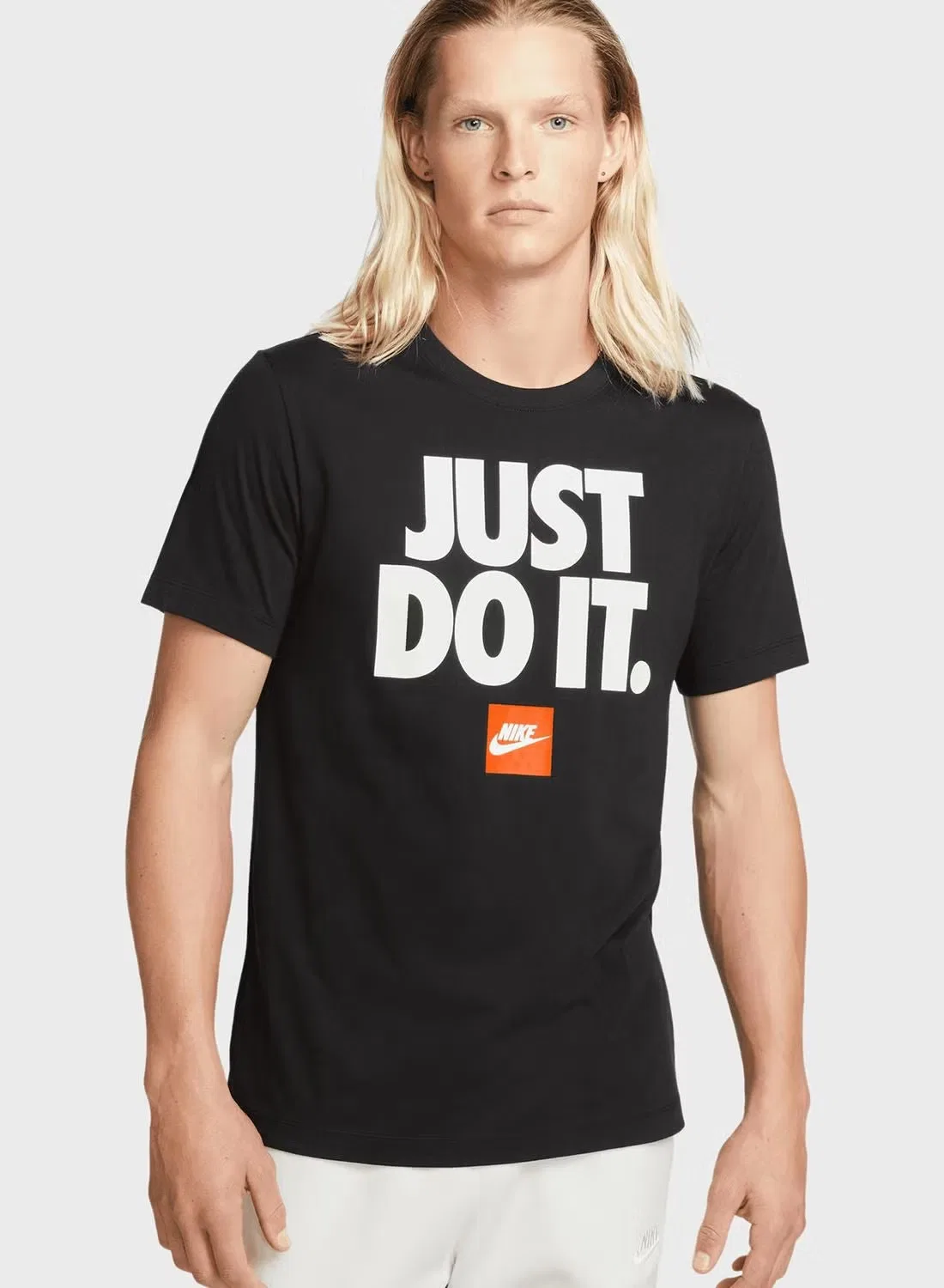 Футболка с принтом слогана Nike NSW Tee Fran JDI Verbiage, черный