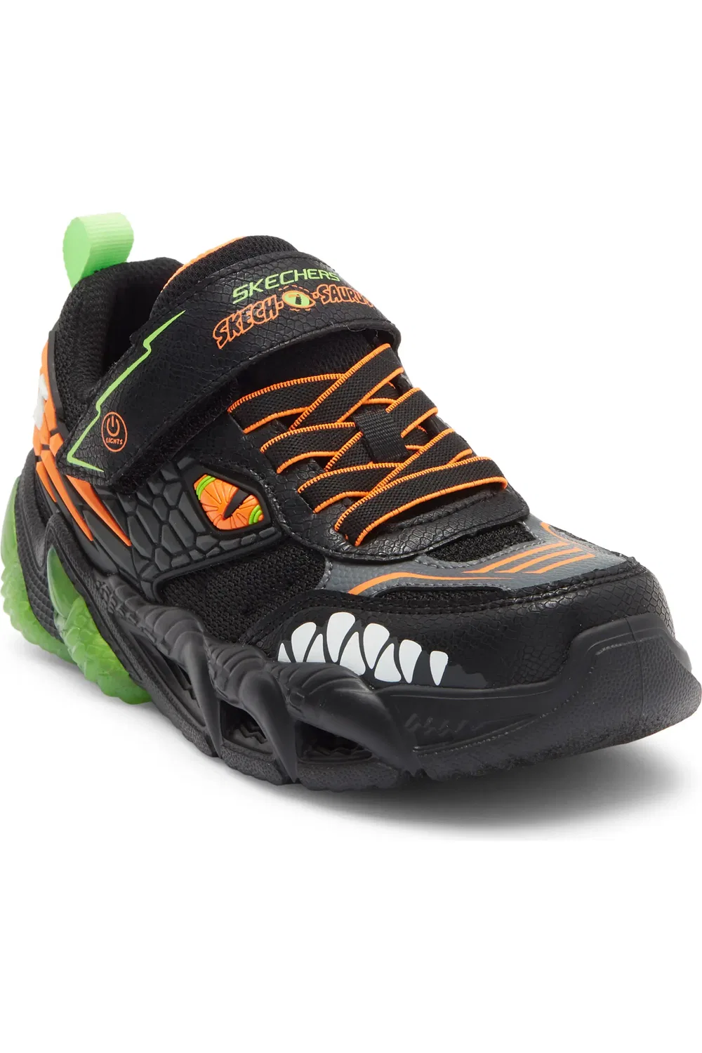 Кроссовки детские со светящейся подошвой Skech-O-Saurus Lights 3.0 SKECHERS, Black Multi