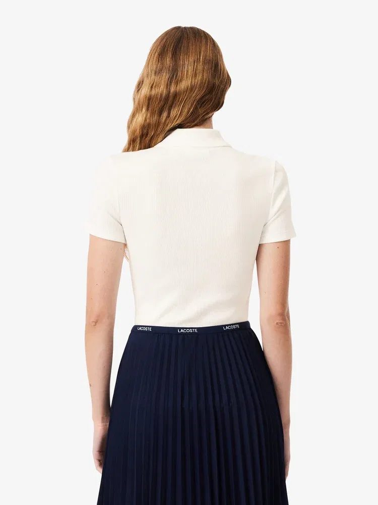 Футболка-поло LACOSTE Slim Fit, White — фото 3