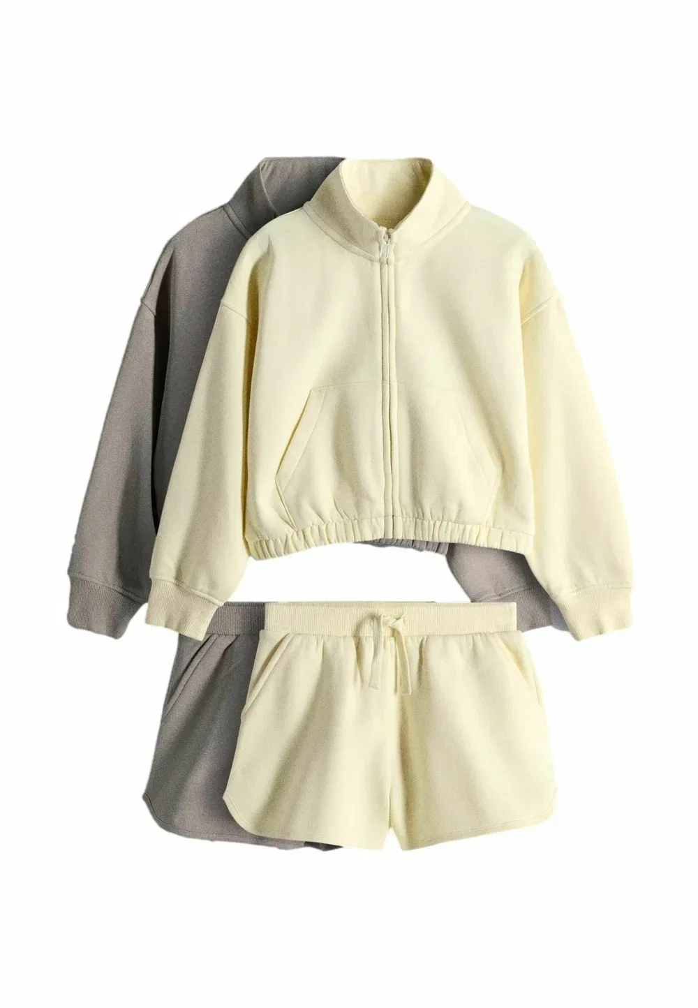 Комплект из 2 толстовок на молнии The Set, Yellow Brown